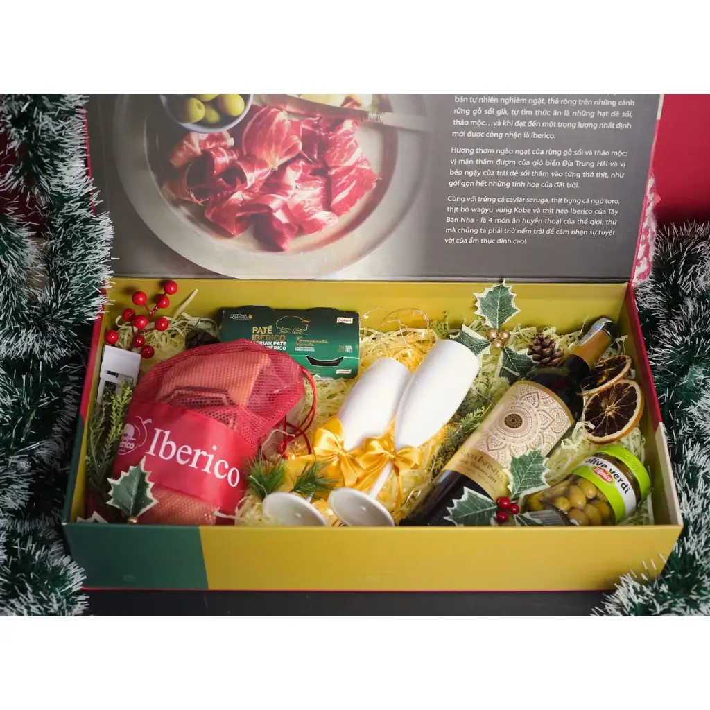 Hộp quà Noel đùi heo muối iberico (3)
